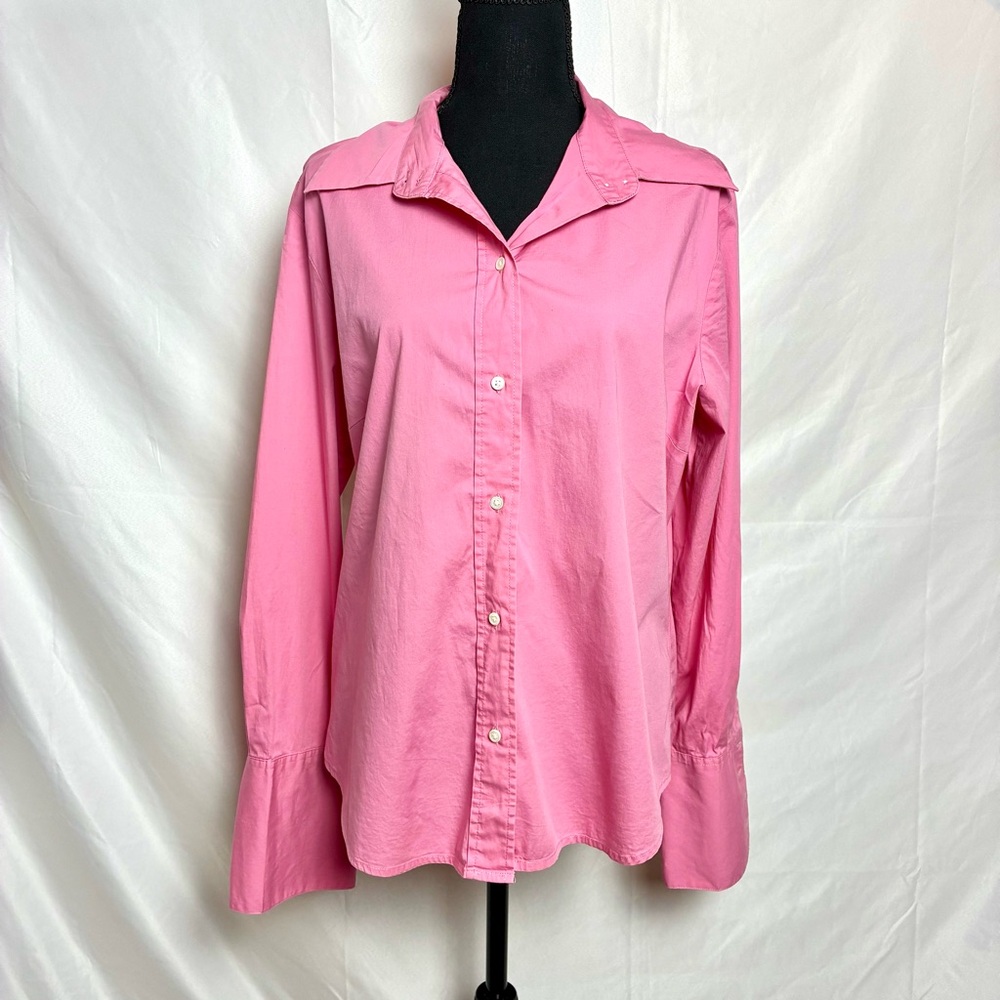 GAP Stretch Pink Button Down Shirt XL Women’s Long Sleeve Collared Top Y2K 2001